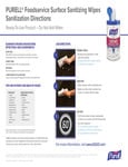 Purell 9341-06 Sanitizing Directions