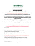 Frymate Portable Fryer Manual Frymate Portable Fryer Manual