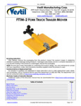 FTTM-2 FORK TRUCK TRAILER MOVER Manual