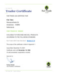 FTUSA Fair Trade Certificate