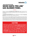 Gas Blender MM100-60-40 Installation and User Manual
