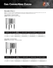 Gas Convection Oven 351FGCD100 351FGCD10DD_Elevation Chart