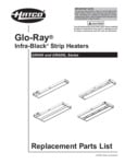 Hatco Glo-Ray Infra-Black Replacement Parts Lists