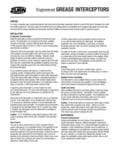 Grease Interceptor Engineering Bulletin