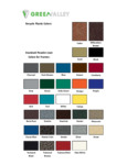 Color Chart for Wabash Green Valley Receptacles