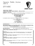 GV140G Outdoor Table Spec / Manual GV140G Outdoor Table Spec / Manual
