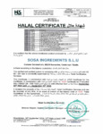 SOSA Halal Certificate letter