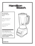 Hamilton Beach 50218 Blender Manual Hamilton Beach 50218 Blender Manual