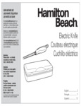 Hamilton Beach 74250R Electric Knife Manual