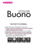 Hario V60 Buono 24 oz. Silver Stainless Steel Drip Kettle VKB-70HSV Manual