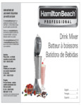 Hamilton Beach Pro Drink Mixer Use and Care
