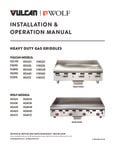 Heavy Duty Gas Griddle Installation and Operation Manual