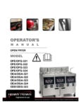 Henny Penny OFE OFG 320 Series Open Fryer Operators Manual