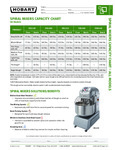Hobart Legacy HSL Two-Speed Spiral Dough Mixer Capacity Chart Hobart Legacy HSL Two-Speed Spiral Dough Mixer Capacity Chart