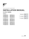 Daikin R32 SPLIT SERIES Manual