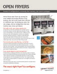 Henny Penny Open Fryer Sales Sheet Infographic