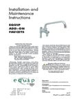 Installation and  Maintenance Instructions EQUIP ADD-ON FAUCETS