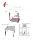 Instructions for BFM Seating SUD3232SGU Daytona Dining Table with Umbrella Hole