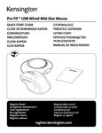 Kensington Pro Fit Wired Mouse Manual Kensington Pro Fit Wired Mouse Manual