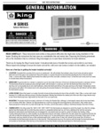 King Electric H Series Instructions