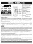 King Electric HW, HWP & HWPT Instructions