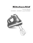 6 Speed Hand Mixer with Flex Edge Beaters Contour Silver KHM6118CU