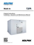 Kolpak Walk-In Installation Operation Manual Kolpak Walk-In Installation Operation Manual