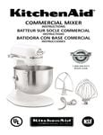 KitchenAid KSMC895WH Planetary Mixer, 8 Quart, Stainless Steel Bowl, N –  Chefs' Toys