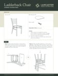 Ladderback Chair Vinyl Assembly Instruction Sheet