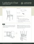 Ladderback Chair Wood Assembly Instruction Sheet
