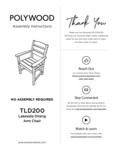 PW Lakeside Dining Arm Chair Instructions PW Lakeside Dining Arm Chair Instructions