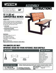 Lifetime 60054 Convertible Bench Assembly Instructions