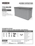 Lifetime 60186 116 Gallon Heavy-Duty Outdoor Storage Deck Box
