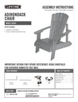 Lifetime 60204 Gray Adirondack Chair