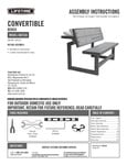 Lifetime 60253 Gray Convertible Bench / Table Lifetime 60253 Gray Convertible Bench / Table