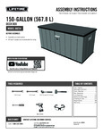 Lifetime 60254 150 Gallon Heavy-Duty Outdoor Storage Deck Box
