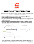 Little Giant Cage Wheel Lift Instructions