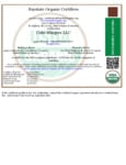 Live Pure Organic Certificate