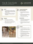 LT&S Bistro Series Use and Care Guide LT&S Bistro Series Use and Care Guide