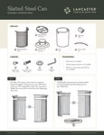 LT&S Slatted Steel Can Assembly Instructions