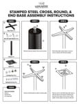 Lancaster T&S Stamped Steel Cross, Round, and End Base Assembly Instructions Lancaster T&S Stamped Steel Cross, Round, and End Base Assembly Instructions