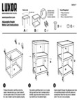Luxor Adjustable Height Metal Cart Instructions Luxor Adjustable Height Metal Cart Instructions