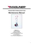 Magliner Powered Stair Climbing Hand Truck Maintenance Manual