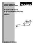 Makita Cordless Blower XBU03 Instruction Manual