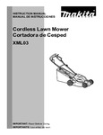 Makita Cordless Lawn Mower XML03 Instruction Manual