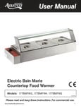 Avantco BMFW5 57 Electric Bain Marie Buffet Countertop Food Warmer with 5 Half Size Wells - 1750W, 120V BT-05