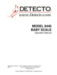 Manual for Cardinal Detecto 8440 Pediatric Scale Manual for Cardinal Detecto 8440 Pediatric Scale