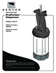 Manual for Server ProPortion Dispenser Manual for Server ProPortion Dispenser