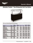Manual for Vollrath Affordable Portable Cold Food Station Manual for Vollrath Affordable Portable Cold Food Station