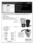 Mayne Fairfield 40 Inch Waste Bin Instructions